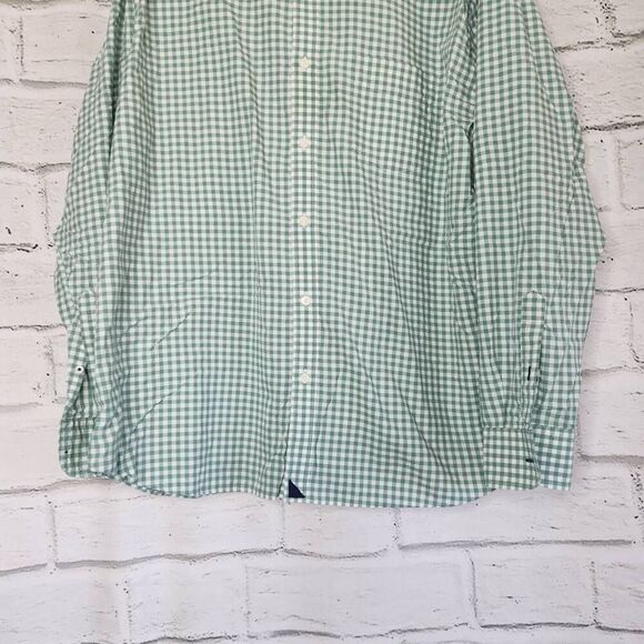 UNTUCKit Mens Green White Plaid Flannel Long Sleeve Button Up Shirt Size 3XL - Picture 4 of 10